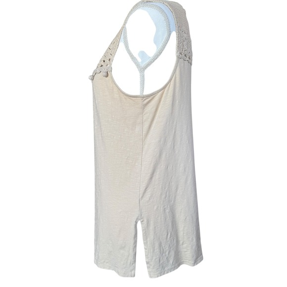 J Jill Crochet Sleeveless Top‎ Beige Knit PomPom Detail Size Small - Picture 5 of 8